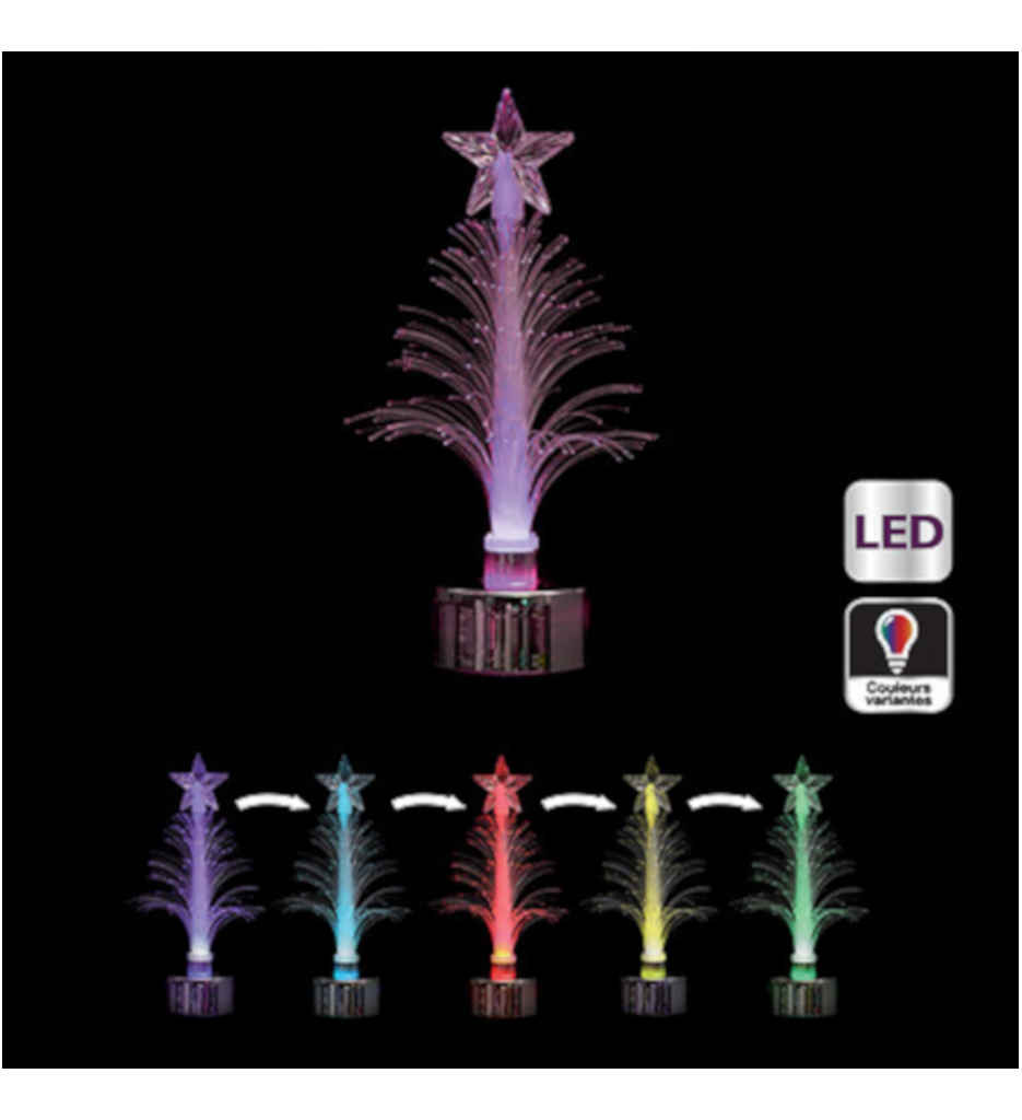 MINI SAPIN LEDS FIBRE OPTIQUE INTERIEUR 105997