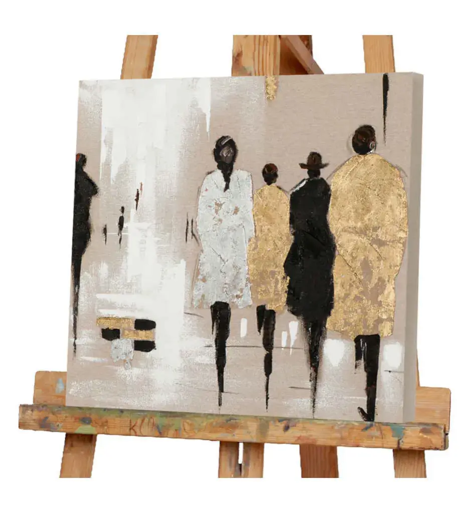 Défilé de mode doré et argenté 40 X 40 D312-1-4040