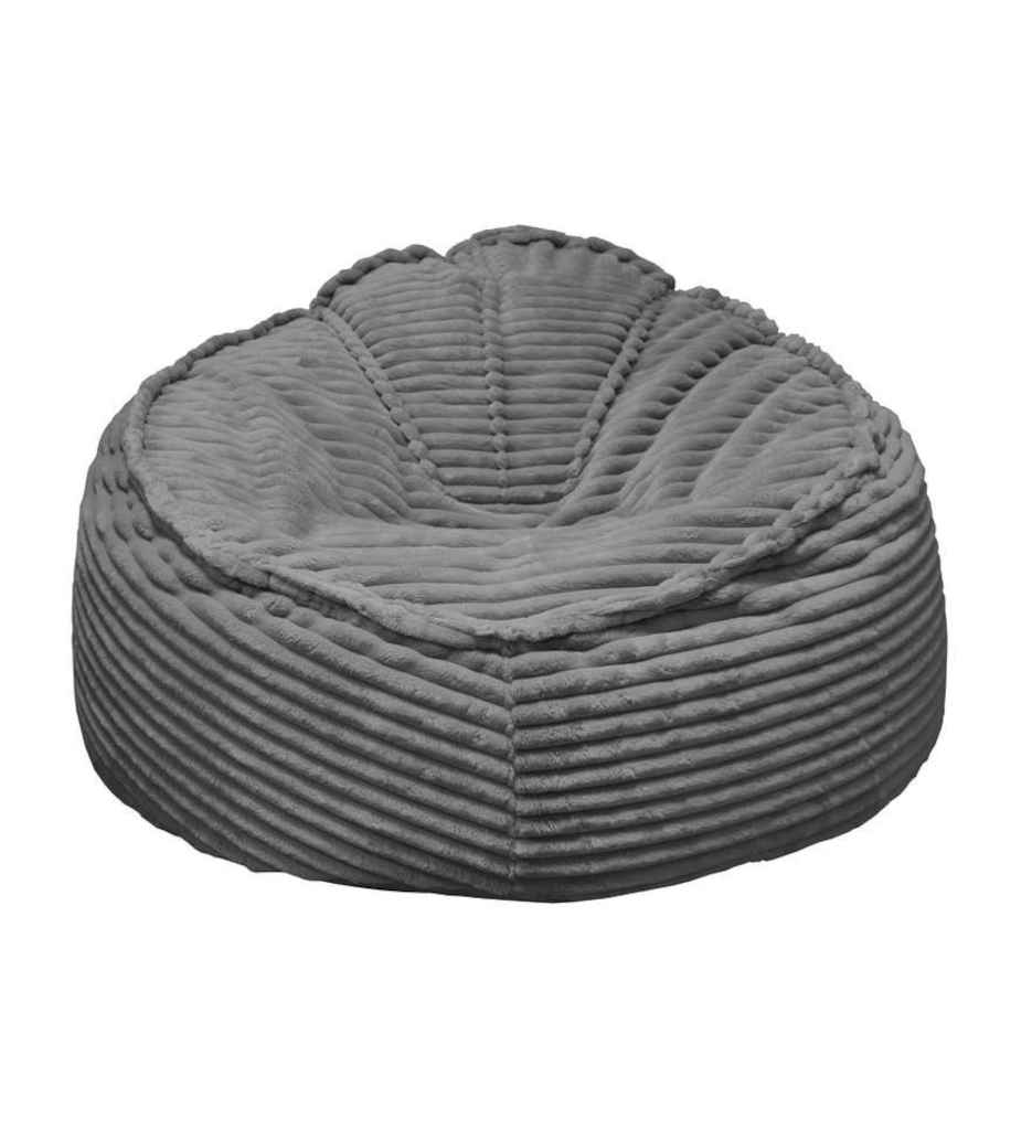 Pouf velours gris BIGGY