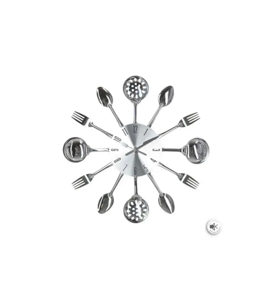 Horloge ustensiles diam 38 cm métal 148460