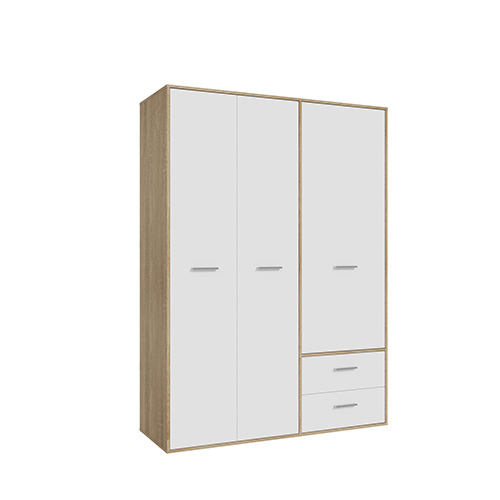 ARMOIRE 3PT/2T-144CM-MOKS844-SONOMA/WHITE-Q36-MOKKARO