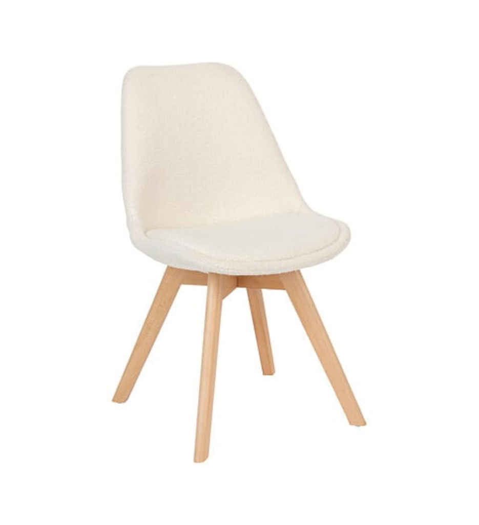 Chaise Baya bouclette blanc 202269