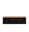 MEUBLE TV 179.3 cm NOIR/BOIS DURO DURT231L/M954