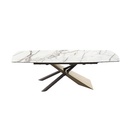 #TABLE CERAMIQUE-180*(260)CM-BLANC & TAUPE-53120BT-COBALT