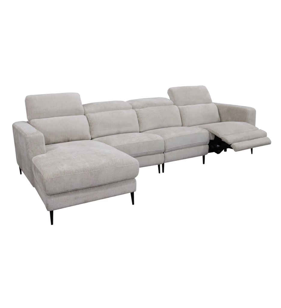 ANGLE GAUCHE-LC+3R -1 RELAX ELECTRIQUE-TISSU CREAM -MODEL 9007-CORAIL