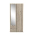 #Armoire 2 portes 2 tiroirs MELLIE coloris chêne kronberg 454110