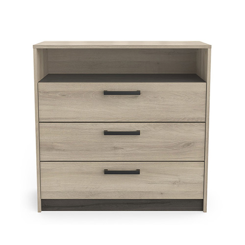 #COMMODE 3TIROIRS/1NICHE -CHENE KRONBERG/WATERFORD-195673-"WATSON"