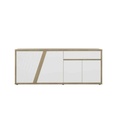 BAHUT AVEC 4 PORTES ET 1 TIROIR COLORIS CHENE SILVA REF J2Y-514-EPURA