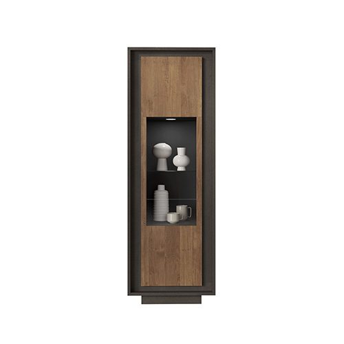 VITRINE + ÉCLAIRAGE 1 PORTE-208239-LAVA/ MERCURE-10MRC-SKY