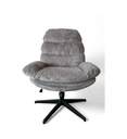 #FAUTEUIL ROTATIF TISSU GRIS-16242GR-BAMBINO