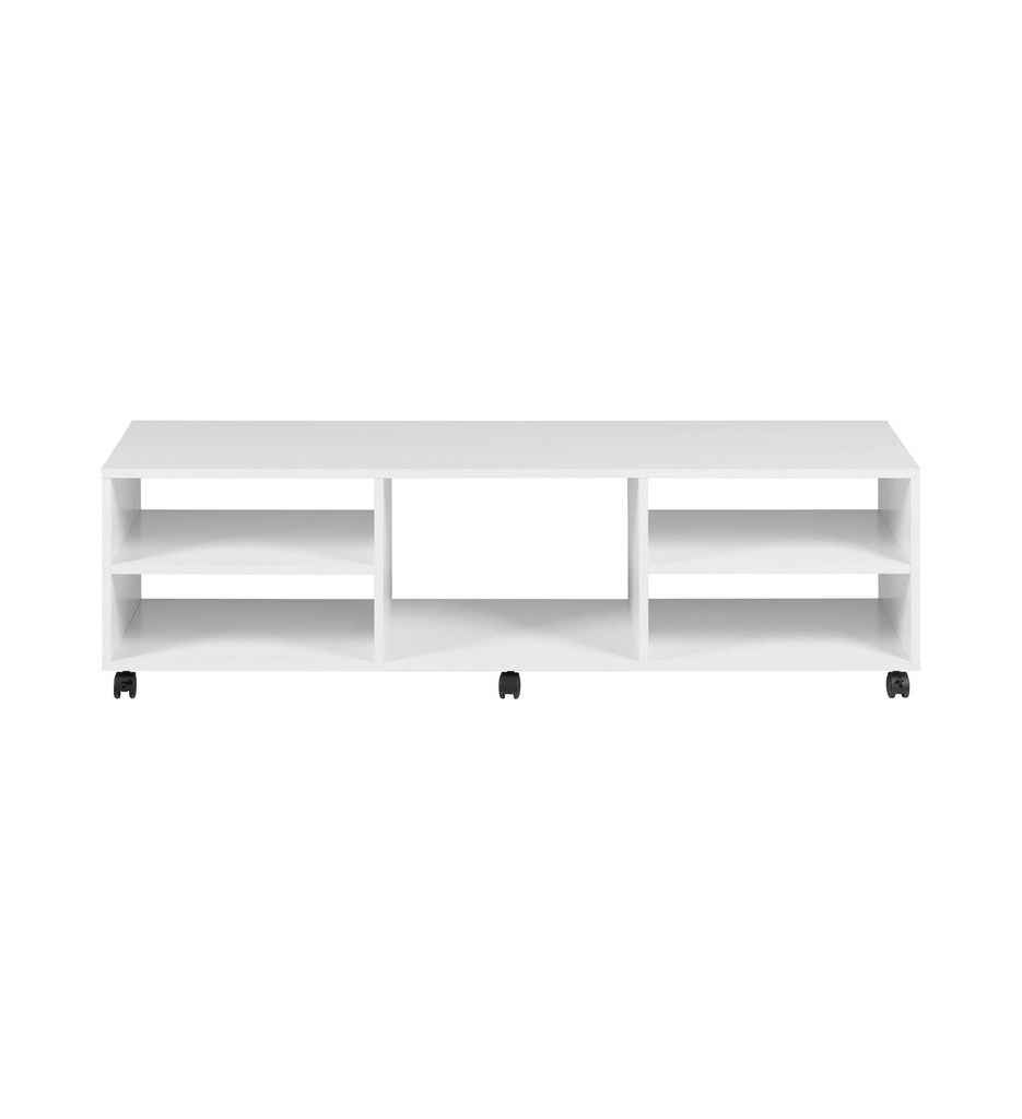 #Meuble TV Bas à poser 140 cm BLANC MOJO