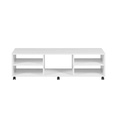 #Meuble TV Bas à poser 140 cm BLANC MOJO
