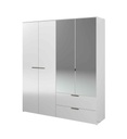 #ARMOIRE 4 PORTES+ 2 TIROIRS BLANC BRILLANT 924- 597172-OPUS