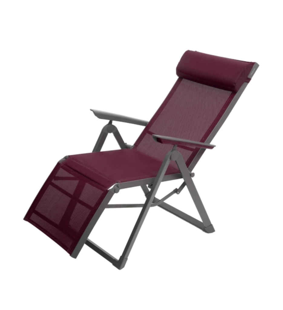 Fauteuil relax Decima aluminium bordeaux graphite 165835G