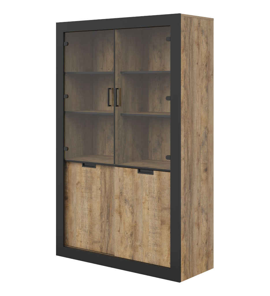 VITRINE 120CM -4 PORTES -24WSNZ12- TUDOR