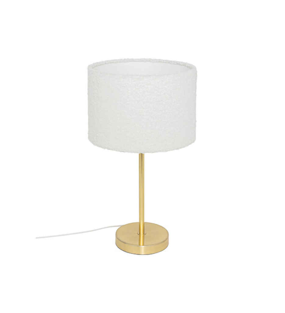 Lampe droite Tina haut 49 cm bouclette or 202673