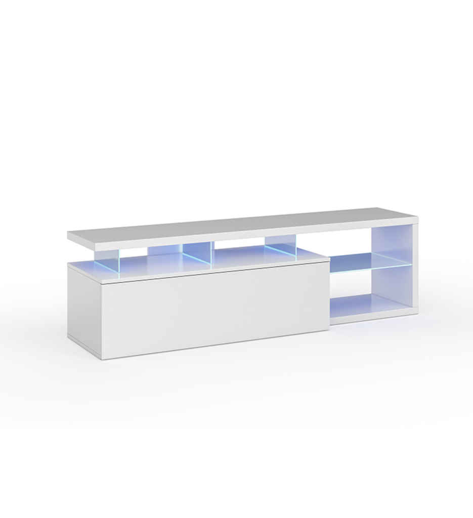 #Meuble TV BLUE TECH  026630BO BLANC BRILLANT