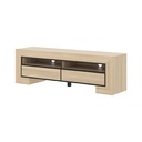MEUBLE TV-160CM-CHÊNE ÉLÉGANT/NOIR-24DEOC40/RTV 2S-CUBA II