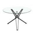 TABLE RONDE VERRE-DIAM 120*120CM-18602NO-VICO