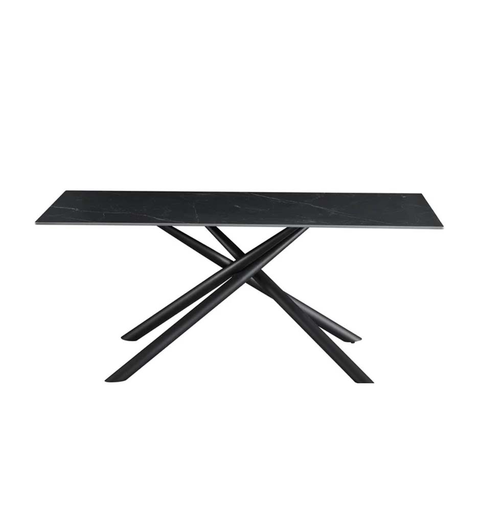 TABLE CERAMIQUE 180CM FIXE -GRIS ANTHRACITE-25709GA-FARO