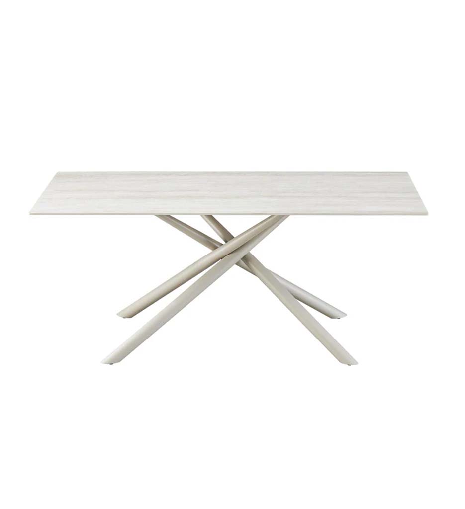 TABLE CERAMIQUE 180CM FIXE -TRAVERTIN-25709TR-FARO