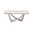 #TABLE CERAMIQUE-AV ALLONGE 200(300)*100 CM-TRAVERTIN-27610TR-MAJESTIC