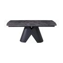 TABLE CERAMIQUE-AV ALLONGE 200(300)*100 CM-ANTHRACITE-27611GA-PLAZA