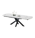 TABLE CERAMIQUE-AV ALLONGE 160(240)*90 CM-BLANC-41261BL-FURIANI