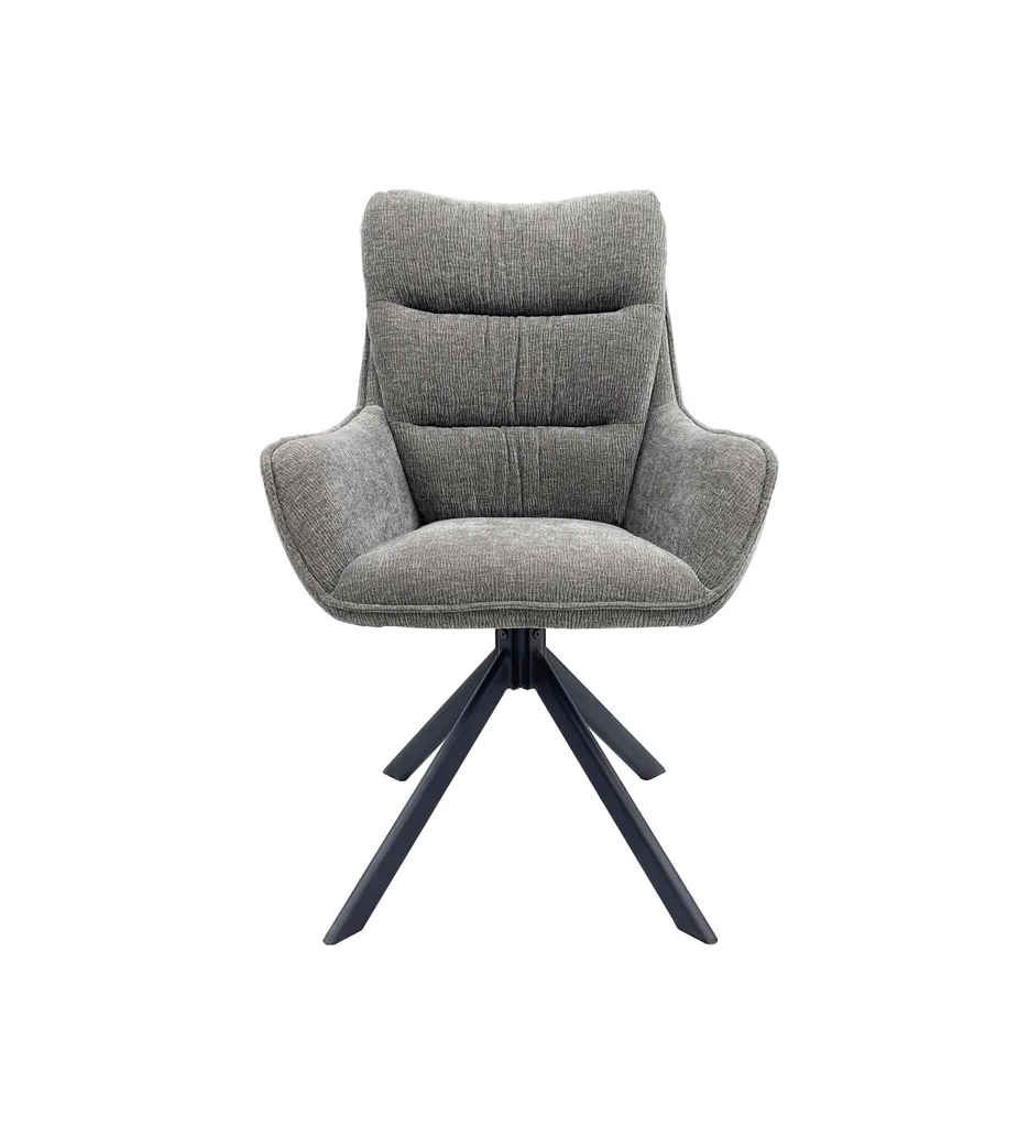 FAUTEUIL BRIDGE PIVOTANT 180°-TISSU GRIS-52957GR-BONIFACIO