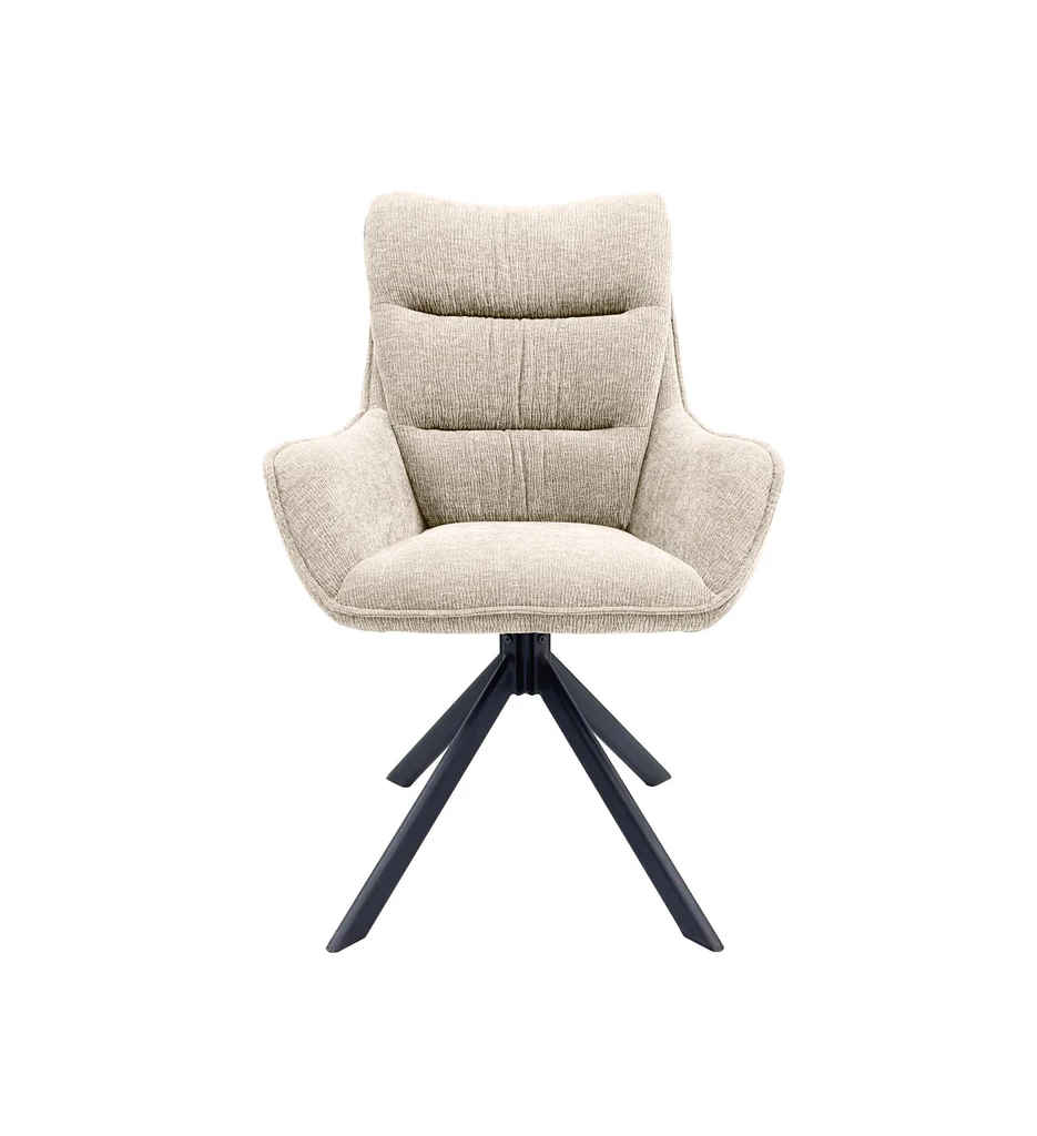 FAUTEUIL BRIDGE PIVOTANT 180°-TISSU BEIGE CLAIR-52957LI-BONIFACIO