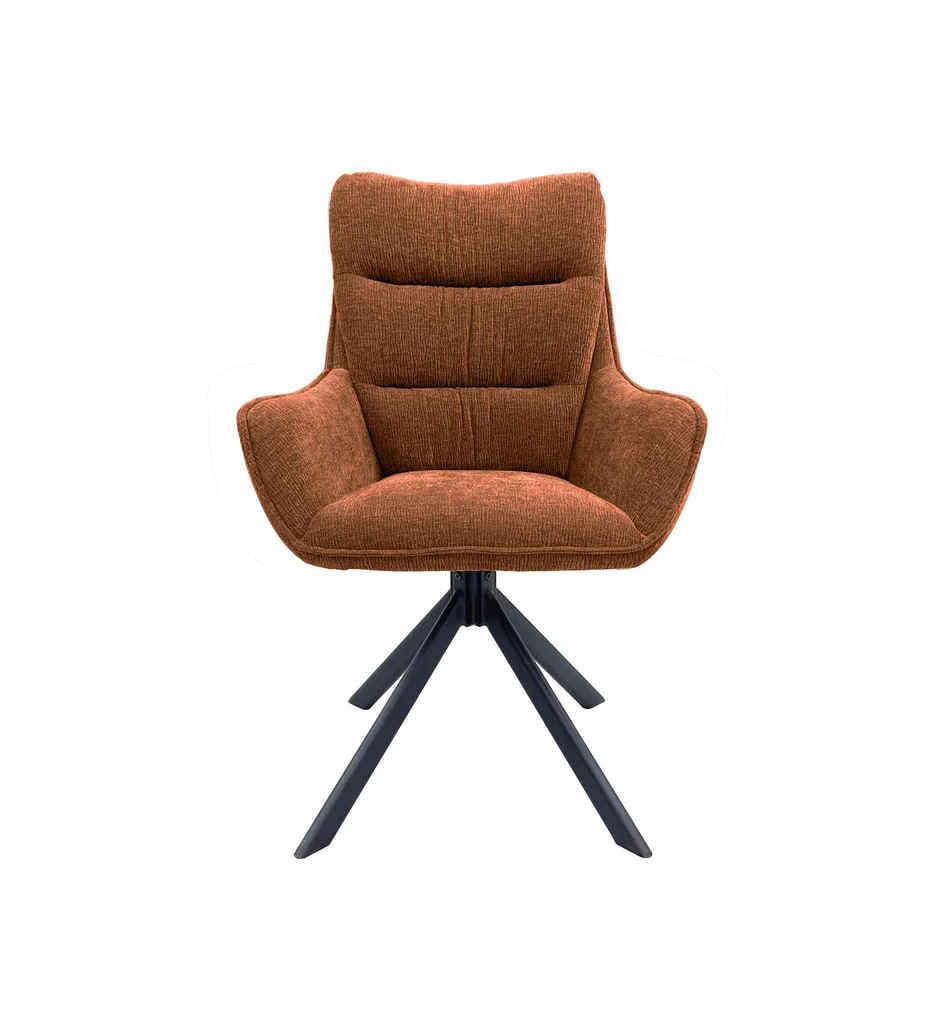 FAUTEUIL BRIDGE PIVOTANT 180°-TISSU TERRACOTTA-52957TC-BONIFACIO