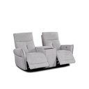 #FAUTEUIL DOUBLE RELAX/LIFT ELECTRIQUE-TISSU GRIS CLAIR-KAREL