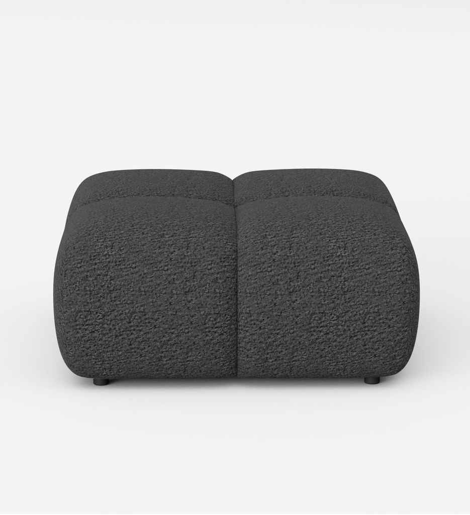 POUF 90*90 CM-TISSU ABRIAMO 8-ANTHRACITE-ESSA
