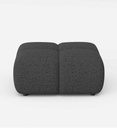 POUF 90*90 CM-TISSU ABRIAMO 8-ANTHRACITE-ESSA