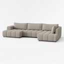 ANGLE GAUCHE "U" CONVERTIBLE-TISSU ABRIAMO 02 BEIGE-ESSA