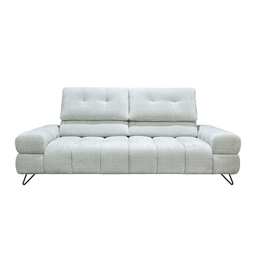 CANAPE 2 PL-2S-(2 DOSSIER AVANCE/RECULE ELECT-2 TÊTIÈRES LIFTUP-DBS6U5DP00-1886-5DP-2xEB22-TISSU MS350-19B-LIGHT GREY-LIFTUP