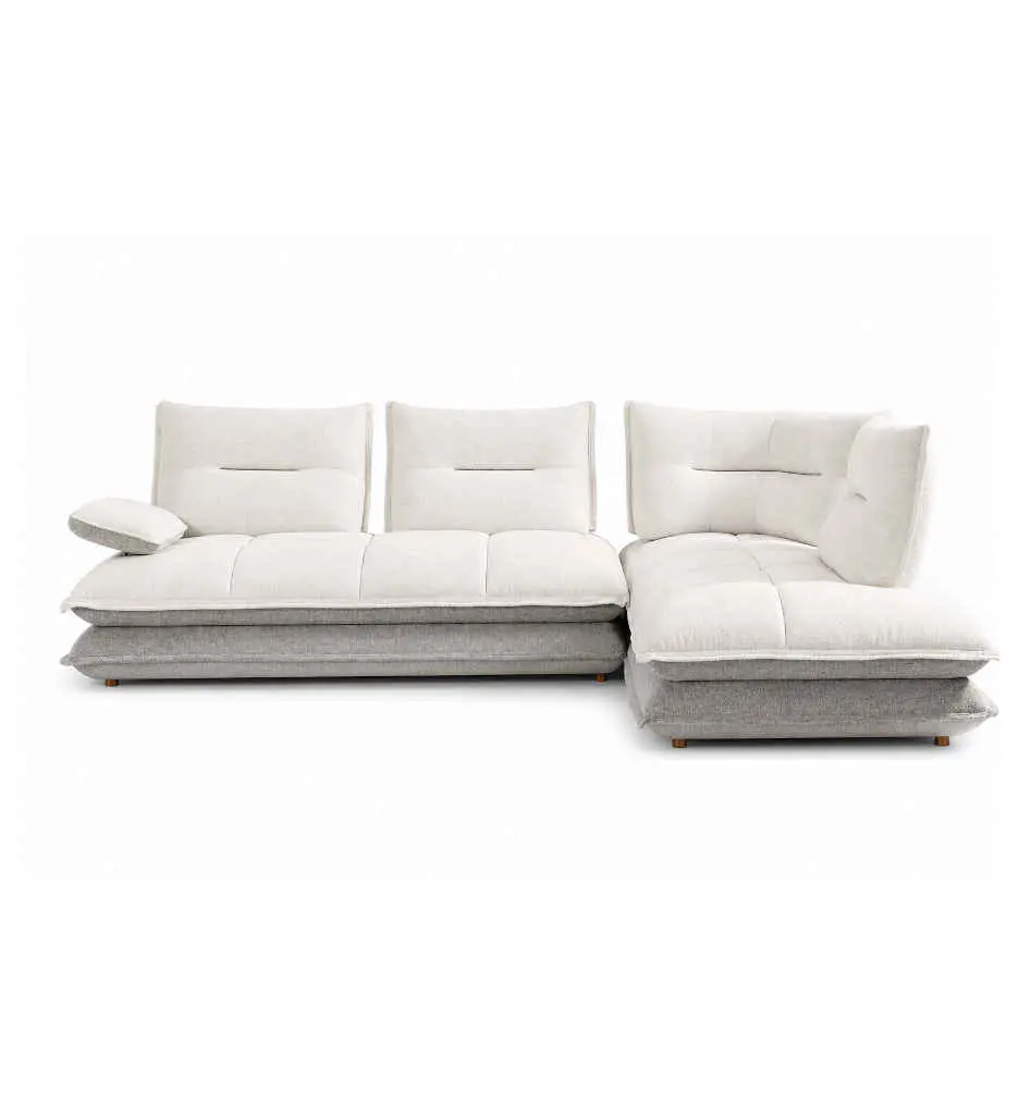 ANGLE DROIT-RHF-DOSSIER AVANCE/RECUL-TISSU MILAN#102 WHITE #130 WHEAT-SF-545-TIDE
