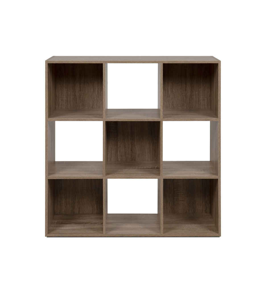 #1er Prix-Etagère avec paniers Arvika 9 niches  Chêne / beige  FIN 3969