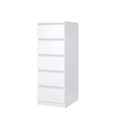 CHIFFONNIER 5 TIROIRS HINA BLANC LAQUE TV 76233uu