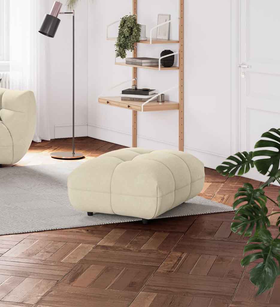 #POUF 105*75 CM-C838805-TISSU CLOUD IVORY A056-SA056-PANDA