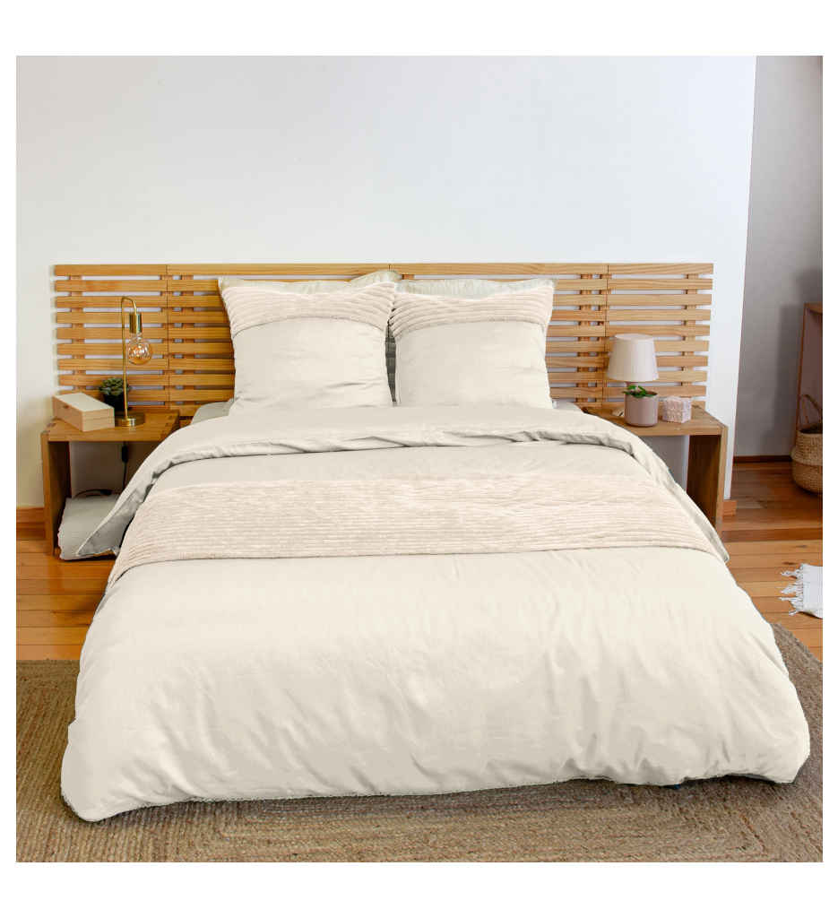 #PARURE 260 X 240 VELOURS COTELE ARUM