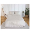 PARURE 260 X 240 MICROFIBRE SATIN DOBBY ALBATRE
