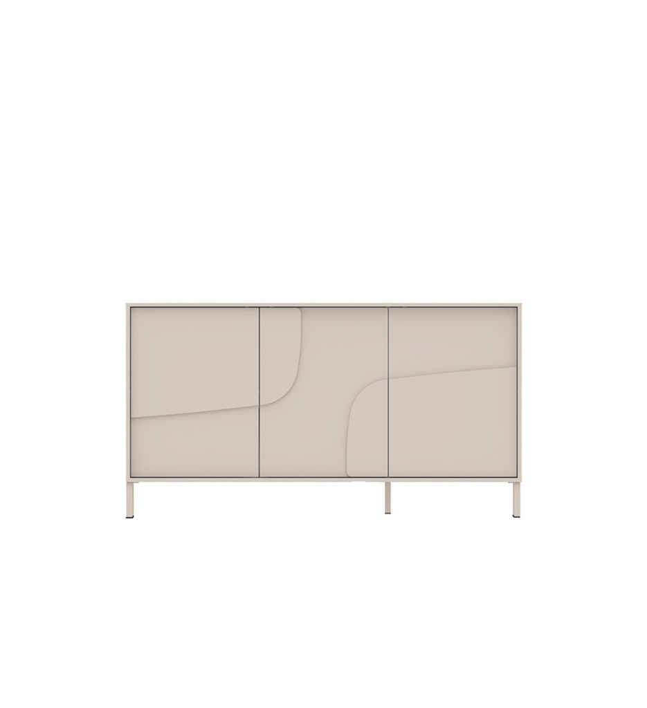 BAHUT 3 PORTES- 156 CM-203194-05-CASMHERE-STONE
