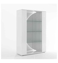 VITRINE 2 PORTES GLACES-L.130CM-N°20-25SA3720-LAQUE BLANCHE BRILLANTE-PULP