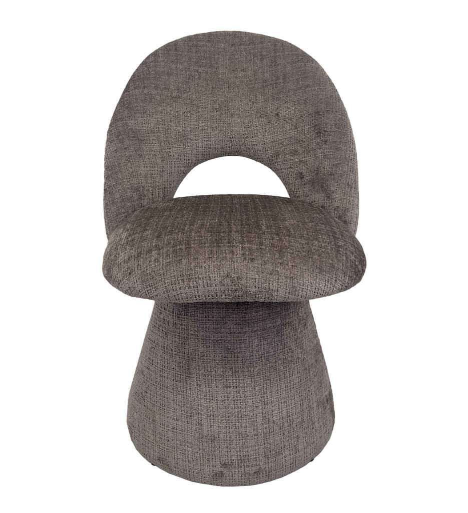 #CHAISE TISSU TAUPE-ROTATIVE 180°-52962TA-CIRCUS