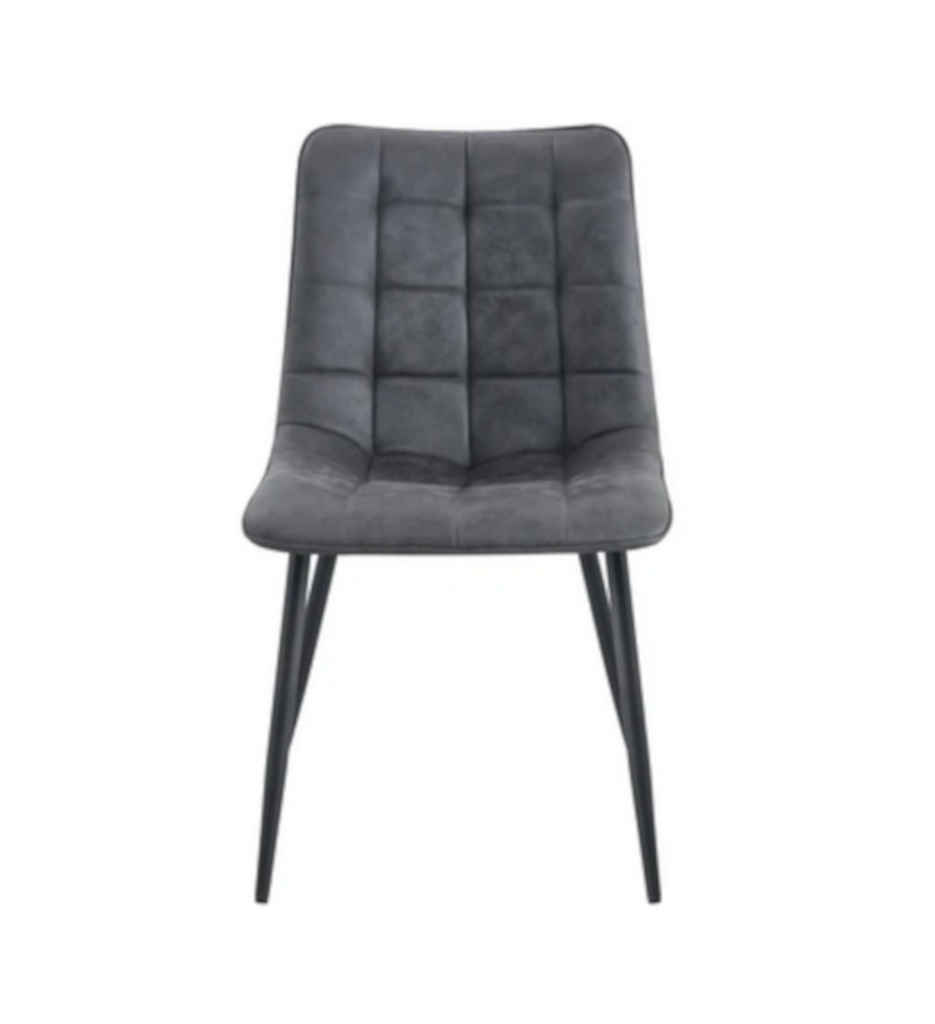 #CHAISE TISSU GRIS-15656GR-NADIA