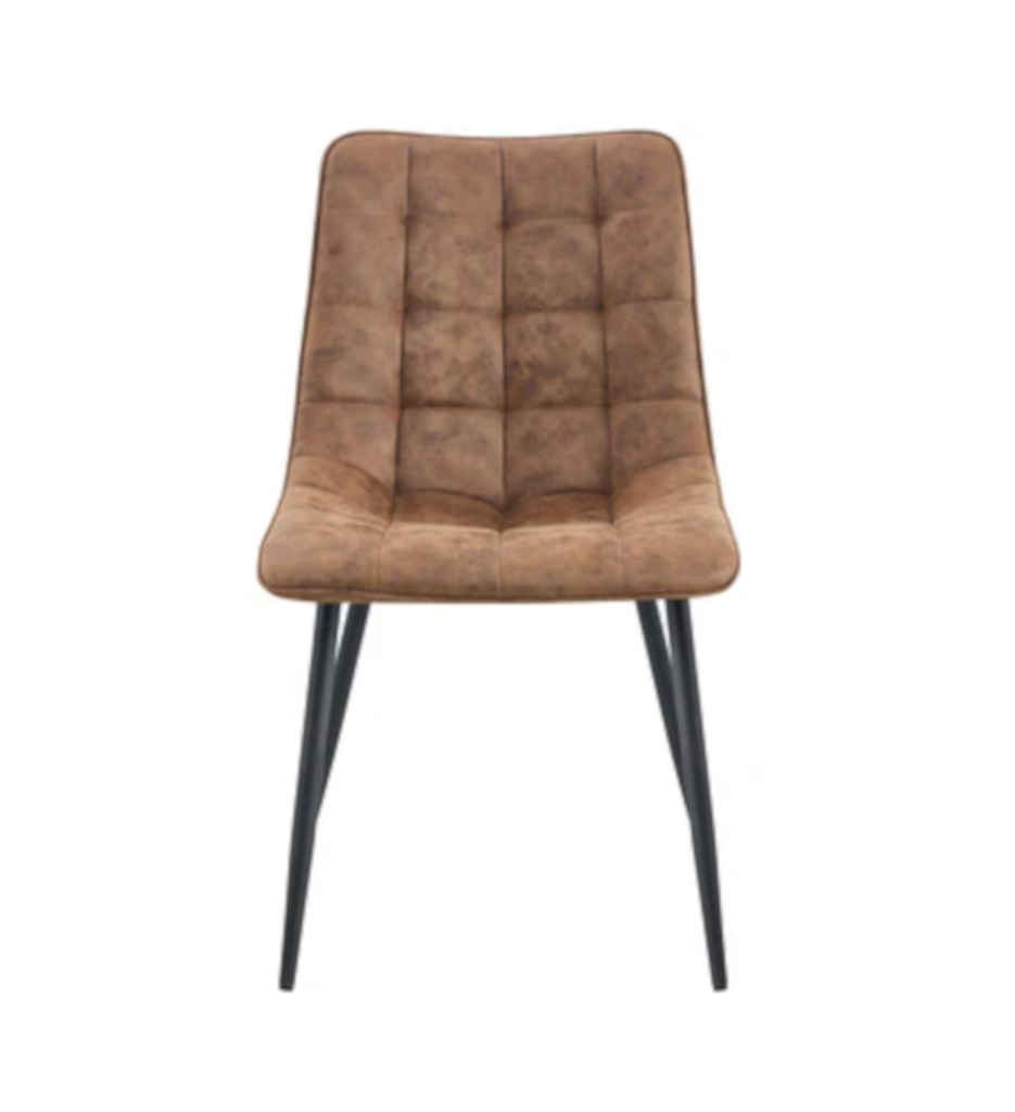 #CHAISE TISSU MARRON-15656CO -NADIA