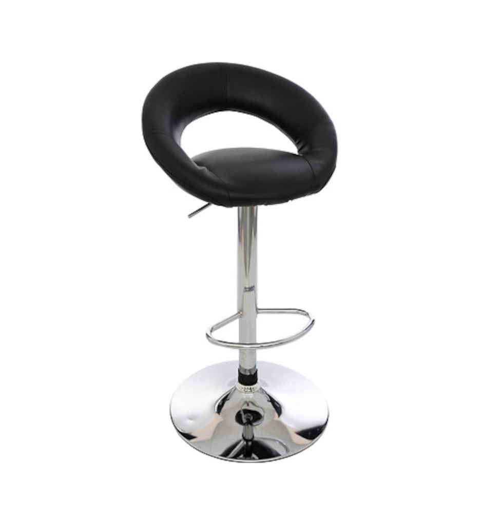 Chaise de bar haute ajustable Sasha PU noir JJA 114600A