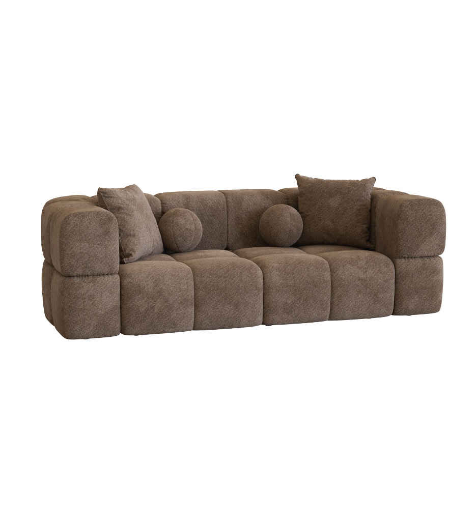 CANAPE 3 PLACES FIXE -TISSU EGON 48-ESSORIA