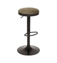 Tabouret de bar Ilsa hauteur ajustable noir et kaki JJA 207390B
